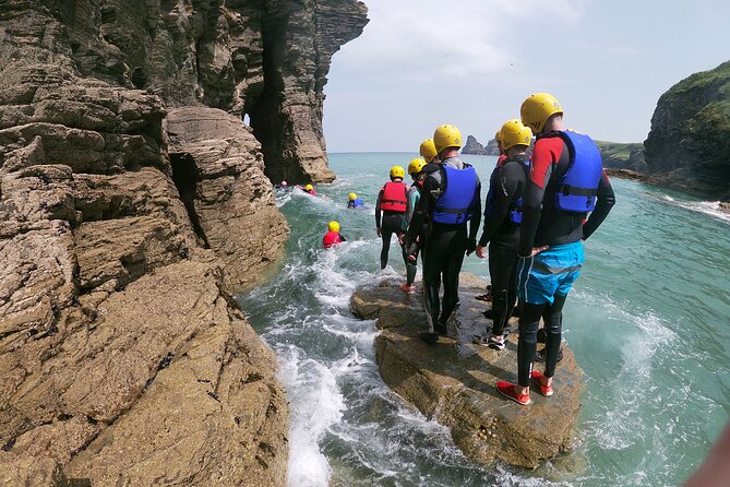 2-Hour Coasteering Adventure Near Bude - Getting ready at Bossiney Campsite