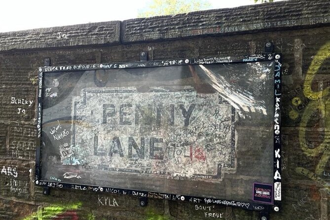 Beatles Ticket To Ride Half Day Tour Small Groups - Penny Lane beyond the road sign