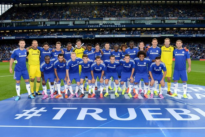 Chelsea Football Match at Stamford Bridge Stadium - From the suite to the West Stand Lower Tier