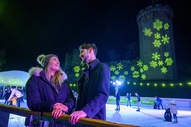 Christmas at Warwick Castle - Light Trail & Ice Skating Packages - The light trail, from Nutcracker entrance to castle walls