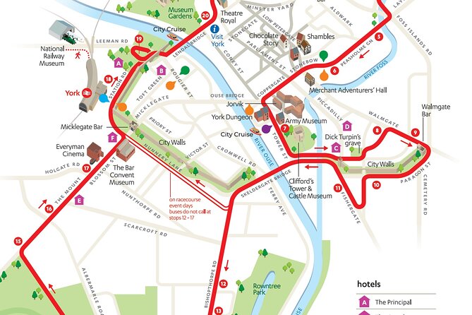 City Sightseeing York Hop-On Hop-Off Bus Tour - Stops 16 to 18: The Mount and the southern approach