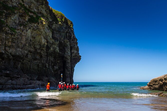 Coasteering Adventures in Bossiney Cove, Bude, and Cornwall - Sea Caves, Arches, and Barnacled Ledges