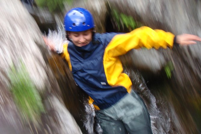 Ghyll Scrambling Water Adventure in the Lake District - Wetsuits, helmets, and the first cold step