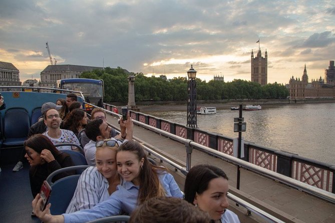 London by Night Sightseeing Open Top Bus Tour with Live Guide - Westminster Abbey and the Big Ben view