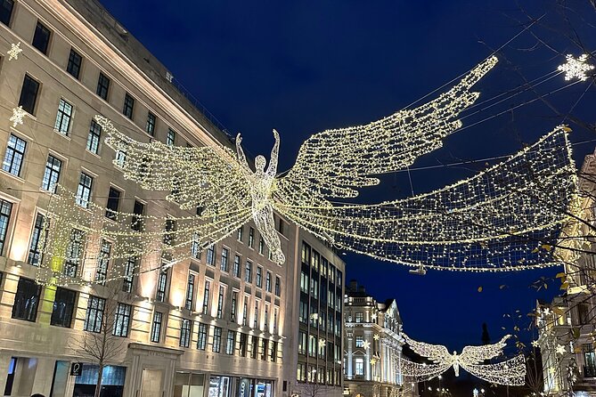 London Christmas Lights Guided Tour With Christmas Music - Seven Dials under a canopy of lights