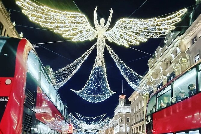 London Christmas Lights Private Guided Taxi Tour - London Eye and Waterloo Bridge: wide river views