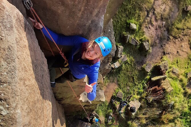 Outdoor Rock Climbing Taster Day in Peak District - Learning to belay, tie knots, and abseil
