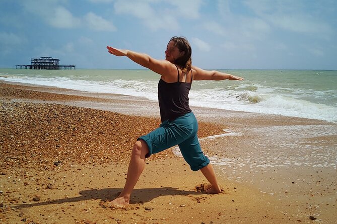 Outdoor Yoga Class at Brighton's Sea front - Weather is part of the bargain