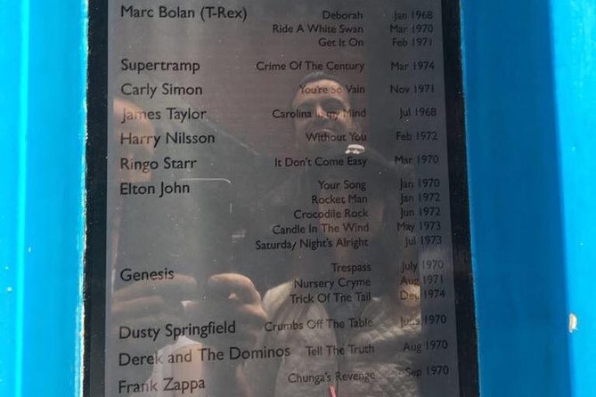 Private Rock n Roll History Tour of London in an Iconic Black Cab - Regent Street and the Bowie connection