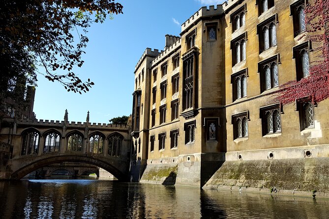 Shared Guided Punting Tour of Cambridge - Trinity College Library and the view toward King’s