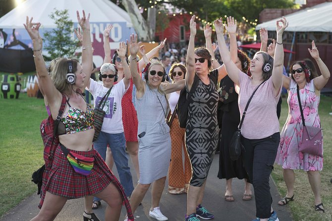 Silent Disco Walking Tours West End Boogie Shoes - The group energy and public reactions