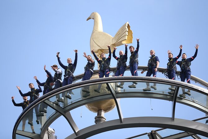The Dare Skywalk Climb - The golden cockerel and the London view